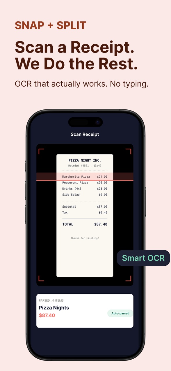 Tabb receipt scanning screen
